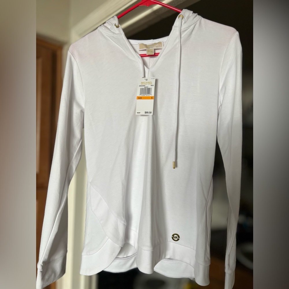 Size small Michael Kors hooded long sleeve shirt. Brand new never worn